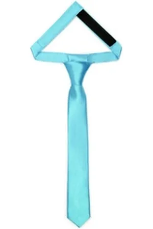 Ladeheid Krawatte Kinder für Jungen - Eleganter glänzender Look TKS 31cm x 4cm (1-St) blau