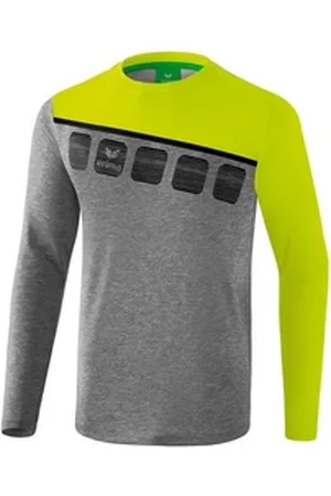 Erima Funktionsshirt Herren 5-C Longsleeve Herren - grau/neongrün grau|grün