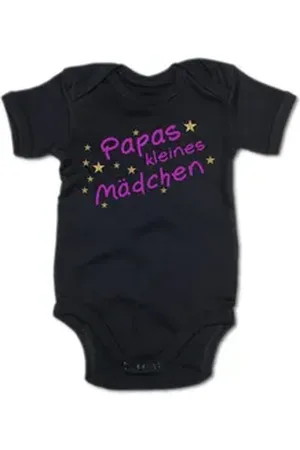 G-graphics Kurzarmbody Papas kleines Mädchen Baby Body mit Spruch / Motiv / Aufdruck • als Geschenk schwarz 3-6 Monate