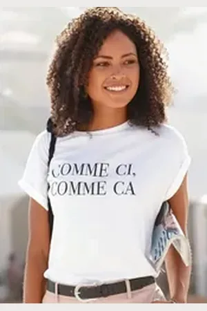 Buffalo T-Shirt mit Print, Kurzarmshirt aus Baumwolle, lockere Passform weiß 32/34