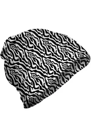 Abakuhaus Beanie Wandern im Freien Zebra Monochrome Abstrakt Pferd grau