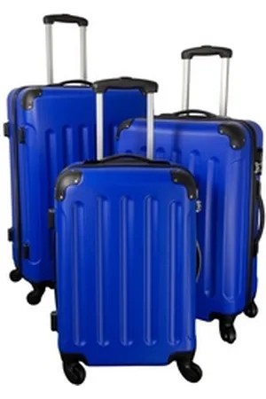 MONOPOL® Trolleyset 3-tlg. - 4 Doppelrollen - anthrazit, silber, blau oder rot blau