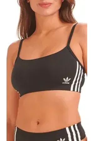 adidas Originals Bügelloser BH Comfort Flex Cotton mit charakteristischem 3-Streifen-Design schwarz XXL
