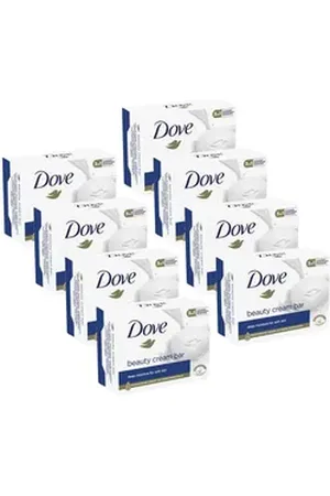 Dove / UNILEVER Gesichtsseife Beauty Cream Bar reinigt, spendet Feuchtigkeit und pflegt, 90 g, 8-tlg., – sulfatfreie Badeseife für weiche und geschmeidige Haut 90 g