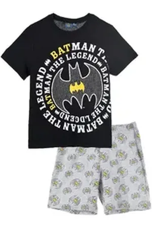 Batman Shorty Dark Knight Kinder Jungen Pyjama kurzarm Schlaf-Set (2 tlg) schwarz 98