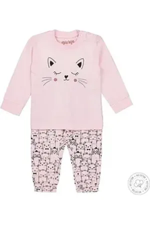 Dirkje Schlafanzug Schlafanzug Pyjama »Katzen (2 tlg) rosa 62/68