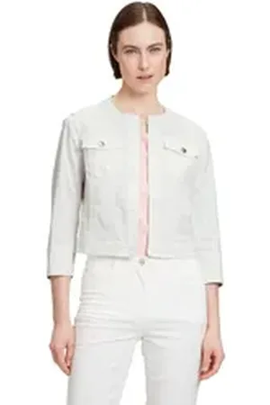 Betty Barclay Jackenblazer Sommerjacke mit Schmucksteinen Strass weiß 46