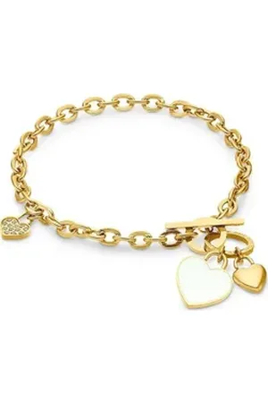 Guido Maria Kretschmer Collection Edelstahlarmband GMK Damen-Armband Edelstahl 14 Zirkonia gelb|goldfarben