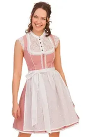 Alpenfee Dirndl Mini Dirndl 2tlg. - GABI - altrosa rosa 32