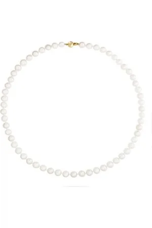 YAMOKO YAMOKO Collier YAMOKO Damen-Kette 585er Gelbgold Süßwasserperle gelb|goldfarben 7 mm