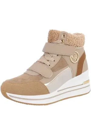 Ital-Design Damen High-Top Freizeit Sneakerboots (87118324) Keilabsatz/Wedge Sneakers High in Hellbraun braun 38 EU