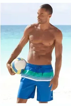 KangaROOS Badeshorts mit Streifen blau M (50)