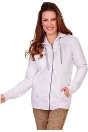 MARJO Outdoorjacke Sweatjacke Damen - MARITA-BINJA - eisgrau melange grau XS