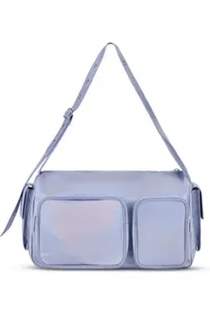 Expatrié Weekender Nova Kleine Reisetasche Schultertasche für Damen (1-tlg), Große Schultertasche für Wochendtrips & Ausflüge, Retro Metallic Optik lila