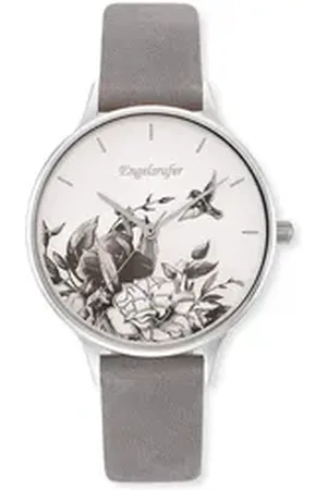 Engelsrufer Quarzuhr Damen Uhr ERWA-FLOWER1-NGY1-MS Leder Quarz, (1-tlg)