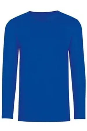 Trigema Longsleeve Langarmshirt (1-tlg) blau 116