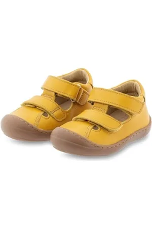 Clic! Sandalen Jungen Mädchen Lauflernschuhe Leder Gelb 9438 Sandalette 24 EU