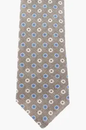 corneliani Krawatte CC Collection Herren krawatte, Herren Krawatte Blumige Muster grau