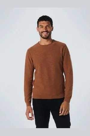 No Excess Rundhalspullover braun L