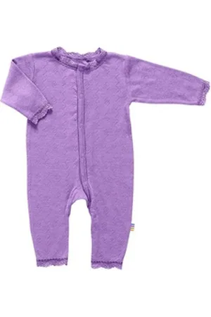 Joha Schlafoverall Schlafoverall aus Merino-Wolle/Seide lila 50