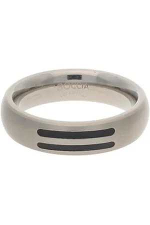 Boccia Titanium Boccia Fingerring Boccia Herren Ring 0102-1262 Titan Größe 62 (kein Set, 1-tlg) grau