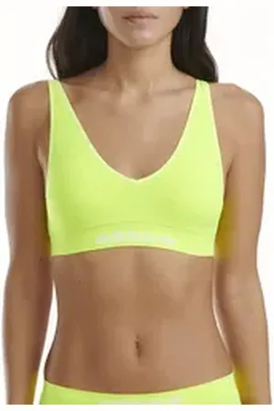 adidas Originals Bralette mit breitem Logo-Bund gelb XS