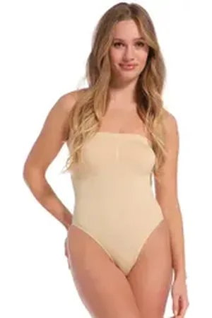 MAGIC Bodyfashion Shaping-Body Bandeau Thong Body Silikonrand an der Oberseite verhindert das Ausrollen beige XL