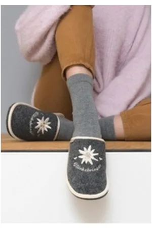 Adelheid Glücksbringer Filzpantoffel Pantoffel grau 42/43