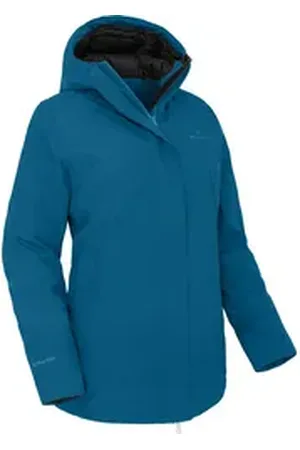 Bergson Wintermantel JOKINE Damen Winterparka, warm wattiert, 20000 mm Wassersäule, Normalgrößen blau 46