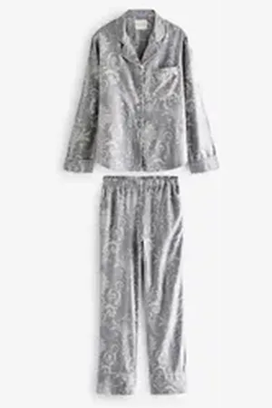 Laura Ashley Pyjama Pyjama mit Knopfleiste (2 tlg) grau 34