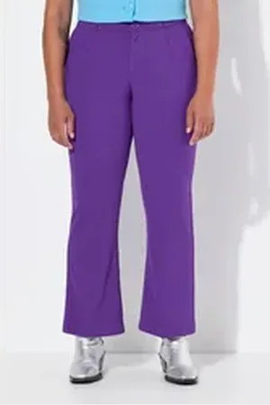 Angel of Style Angel of Style Funktionshose Hose gerades Bein Knopfverschluss lila 50