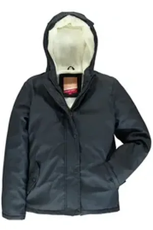 Lemon Beret Regenjacke Mädchen Jacke mit weichem Teddyfutter mit Kapuze grau 164