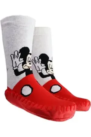 Disney ABS-Socken Mickey Maus Jungen Kinder antirutsch lange Socken Stoppersocken Gr. 23 bis 28 rot 27/28