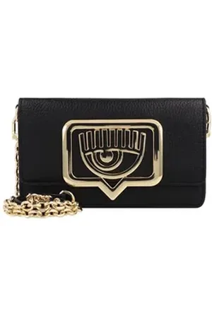 Chiara Ferragni Clutch Eyelike buckle, Polyurethan schwarz