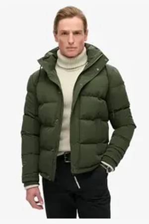 Superdry Steppjacke Everest Hooded Puffer Jacket grün L