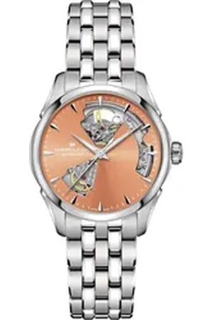 Hamilton Automatikuhr Jazzmaster Open Heart Lady Auto Damen Automatikuhr orange