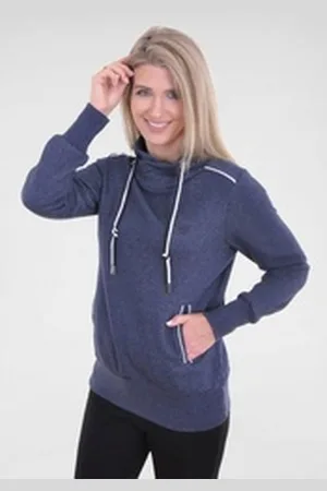 NAVIGAZIONE Stehkragenpullover mit Paspeln blau 46