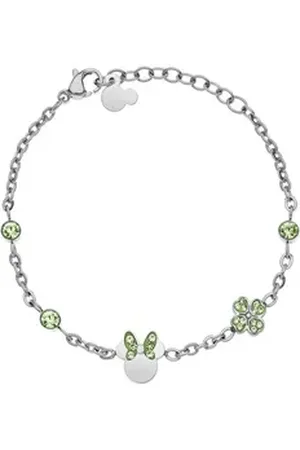 Disney Armband Kinder Armband Minnie Mouse Klee © silberfarben grün silberfarben