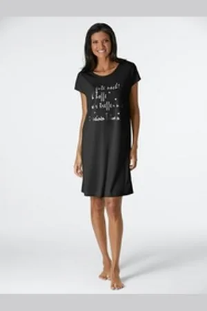 WÄSCHEPUR Witt Sleepshirt Sleepshirts (2-tlg) bunt|schwarz 36/38