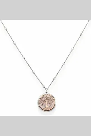 AMEN Kette mit Anhänger Kette Sterlingsilber Charm 1,5cm rhodiniert D silberfarben