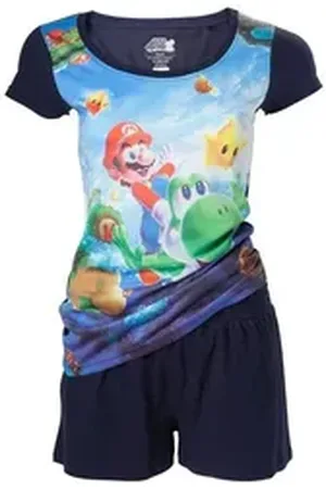 Super Mario Pyjama Galaxy 2 Shorty Pyjama kurzer Schlafanzug XS