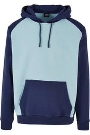 Urban classics Sweater Herren 2-Tone Fake Raglan Hoody (1-tlg) blau M