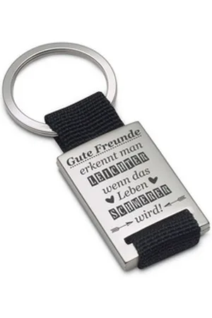 Lieblingsmensch Schlüsselanhänger Gute Freunde erkennt man leichter wenn das Leben schwerer wird (Schlüsselanhänger mit Gravur, inklusive Schlüsselring), Robuste und filigrane Lasergravur