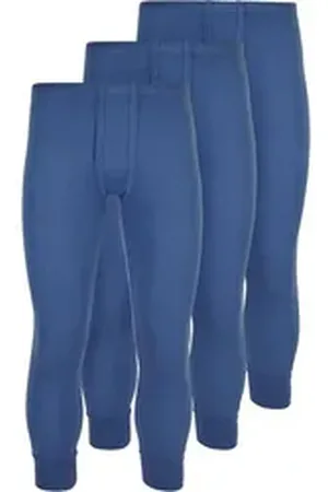 Normani Thermounterhose 3 Stück Herren Thermo-Unterhose Thermounterwäsche Skihose Unterziehhose blau 10/XXL