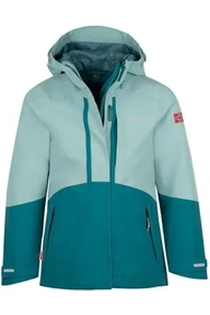 TROLLKIDS Funktionsjacke Skaland Wasserdicht blau|grün 92