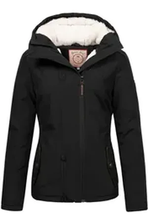 Brave Soul Winterjacke Josy für Damen, mit Teddyfell schwarz L