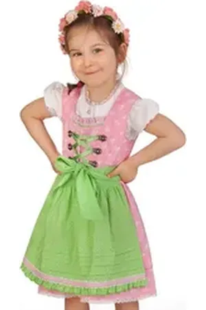 SPIETH & WENSKY Dirndl Kinderdirndl 3tlg. - EILEEN - rot, rosa rosa 152
