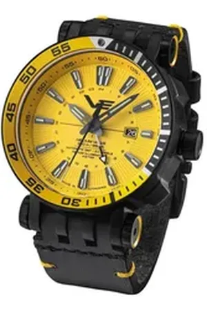 Vostok Automatikuhr GMT Energia Rocket Gelb 2 Bänder gelb