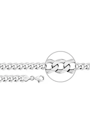 Der Kettenmacher Silberarmband Panzerarmband diamantiert, P6-S, P6-G silberfarben 21