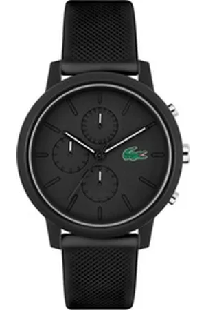 Lacoste Chronograph .12.12 CHRONO 2011243, Quarzuhr, Armbanduhr, Herrenuhr, Stoppfunktion, Silikonarmband schwarz